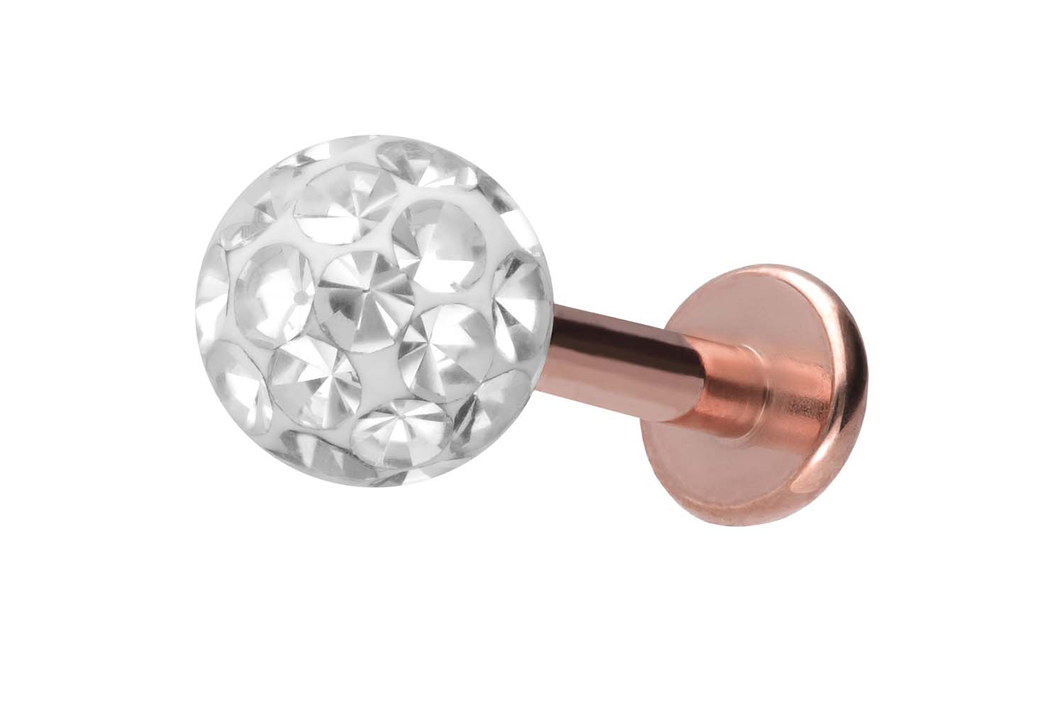 Titan Labret Piercing mit Innengewinde EPOXY-KUGEL